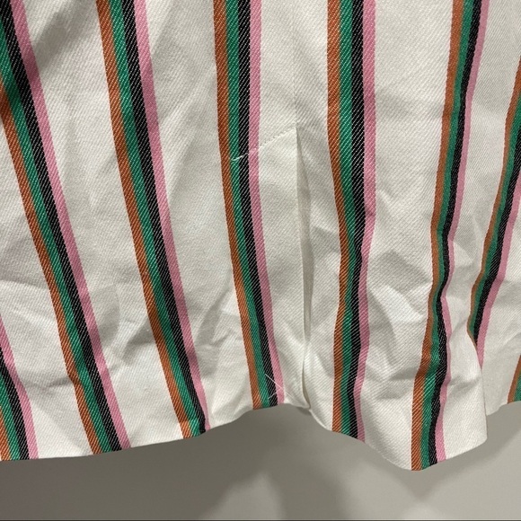 Halogen Colorful Stripe Ruched Sleeve Cotton Blend Blazer 2X One Button - Picture 12 of 12